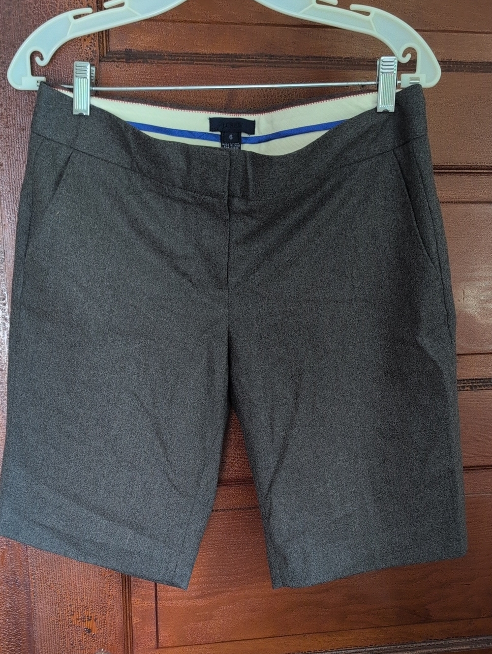 J. Crew Charcoal Gray Tailored Bermuda Shorts
